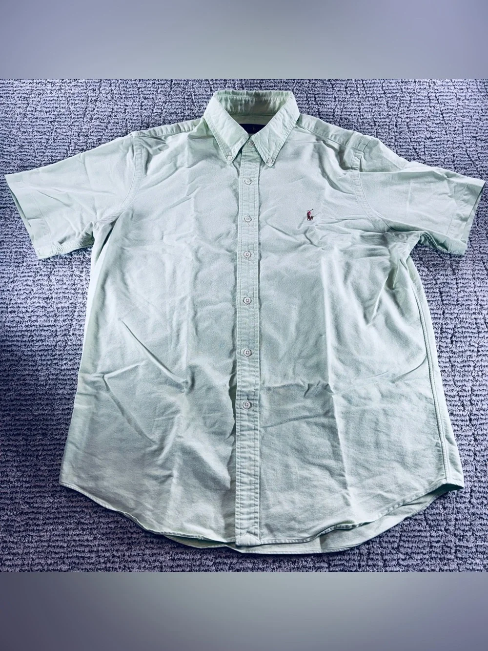 Polo Ralph Lauren Men’s Large Green Short Sleeve Button Down Shirt